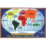 Kids World Map Rug (5'3" x 7'6")