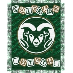 Colorado State Rams NCAA College Baby 36" x 46" Triple Woven Jacquard Throw