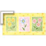Sunshine Flowers - Contemporary mount print with beveled edge