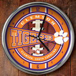 Clemson Tigers NCAA College 12" Chrome Wall Clock