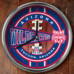 Arizona Wildcats NCAA College 12" Chrome Wall Clock
