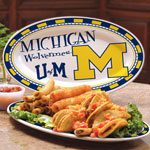 Michigan Wolverines NCAA College 12" Ceramic Oval Platter
