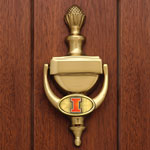 Illinois Illini NCAA College Brass Door Knocker