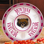 Montana Grizzlies NCAA College 14" Ceramic Chip and Dip Tray