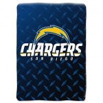 San Diego Chargers NFL "Diamond Plate" 60' x 80" Raschel Throw