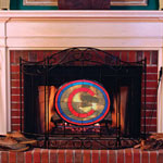 Chicago Cubs MLB Stained Glass Fireplace Screen