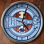 North Carolina Tarheels UNC NCAA College 12" Chrome Wall Clock
