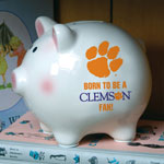 Clemson Tigers NCAA College Ceramic Piggy Bank