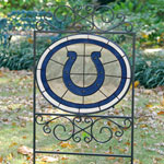 Indianapolis Colts NFL Stained Glass Outdoor Yard Sign