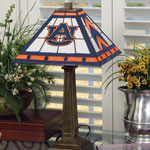 Auburn Tigers NCAA College Stained Glass Mission Style Table Lamp