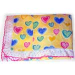 Watercolor Hearts Full Size Duvet Cover and Two Standard shams
