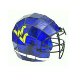 NCAA West Virginia Mountaineers Stained Glass Football Helmet Lamp