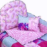Go Girl ! Crib Coverlet - Patchwork