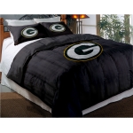 Green Bay Packers NFL Twin Chenille Embroidered Comforter Set with 2 Shams 64" x 86"