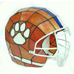 NCAA Clemson Tigers Stained Glass Football Helmet Lamp
