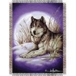 Hautman Bros. Moon Called 48" x 60" Metallic Tapestry Throw