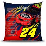 #24 Jeff Gordon 18" Race Car Toss Pillow