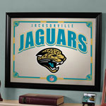 Jacksonville Jaguars NFL Framed Glass Mirror