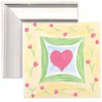 Spring Heart I - Contemporary mount print with beveled edge
