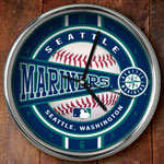 Seattle Mariners MLB 12" Chrome Wall Clock
