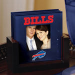 Buffalo Bills NFL Art Glass Photo Frame Coaster Set