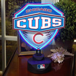 Chicago Cubs MLB Neon Shield Table Lamp