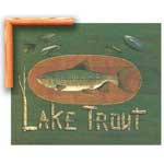 Lake Trout - Contemporary mount print with beveled edge