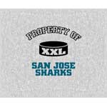San Jose Sharks 58" x 48" "Property Of" Blanket / Throw