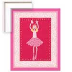 Candy Pink Ballerina - Contemporary mount print with beveled edge