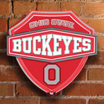Ohio State OSU Buckeyes NCAA College Neon Shield Wall Lamp
