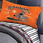 Cleveland Browns Queen Size Pinstripe Sheet Set