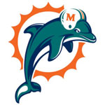 Miami Dolphins Logo Fathead NFL Wall Graphic