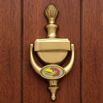 Kansas Jayhawks NCAA College Brass Door Knocker