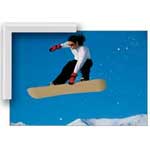 Snow Boarder - Contemporary mount print with beveled edge
