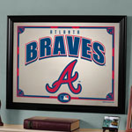 Atlanta Braves MLB Framed Glass Mirror