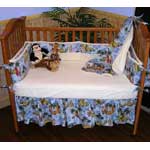 Blue Woody Four-Piece Crib  Set