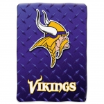 Minnesota Vikings NFL "Diamond Plate" 60' x 80" Raschel Throw