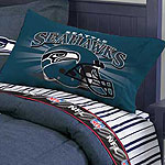 Seattle Seahawks Twin Size Pinstripe Sheet Set