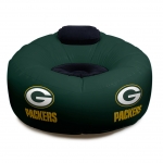 Green Bay Packers NFL Vinyl Inflatable Chair w/ faux suede cushions