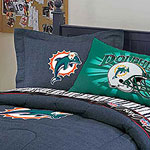 Miami Dolphins NFL Team Denim Pillow Sham