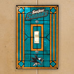 San Jose Sharks NHL Art Glass Single Light Switch Plate Cover