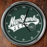 New York Jets NFL 12" Chrome Wall Clock
