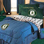 Oakland Athletics MLB Team Denim  Window Valance