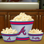 Atlanta Braves MLB Melamine 3 Bowl Serving Set