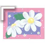 Upsy Daisy - Contemporary mount print with beveled edge