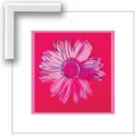 Warhol Daisy, Crimson and Pink - Framed Print