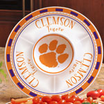 Clemson Tigers NCAA College 14" Ceramic Chip and Dip Tray