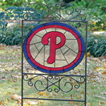 Philadelphia Phillies MLB Stained Glass Outdoor Yard Sign