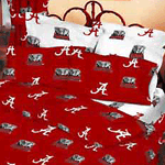 Alabama Crimson Tide 100% Cotton Sateen King Pillowcase - Red