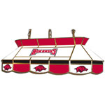 Arkansas Razorbacks Teardrop Stained Glass Billiard Light